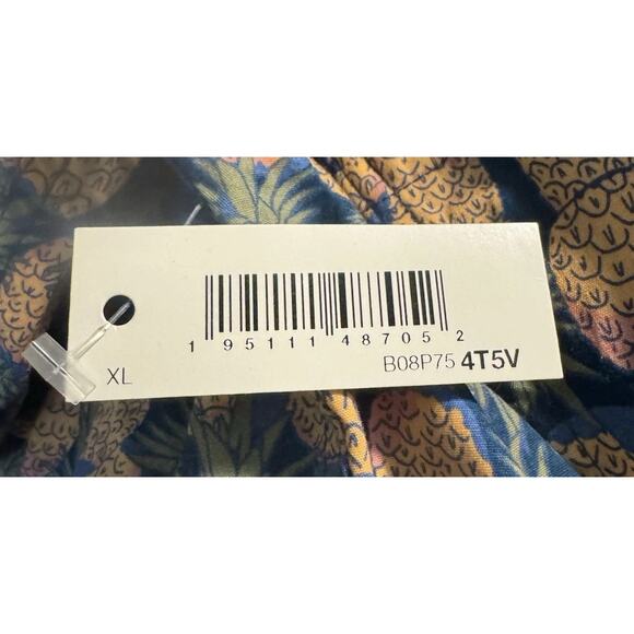 Amazon Essentials Pineapple Print Short-Sleeve Button-Down MEN’s Size XL NEW - Picture 9 of 9